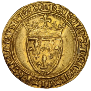 Charles VI, écu d’or à la couronne, 2ème émission