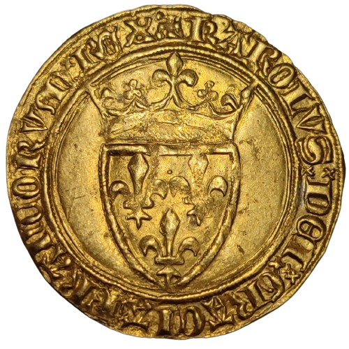 Charles VI, écu d'or à la couronne, 2ème émission