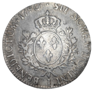 Louis XVI, écu aux branches d&rsquo;olivier 1790 Limoges
