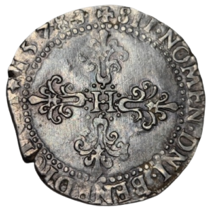 Henri III, demi-franc au col plat 1578 La Rochelle