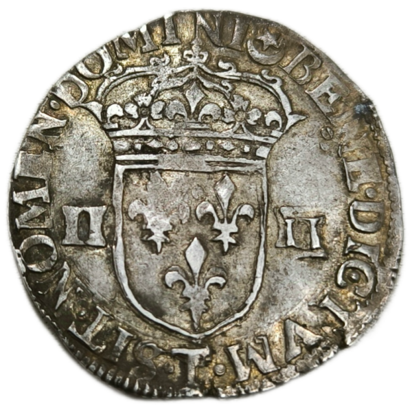 Henri IV, quart d'écu à la croix de face 1608 Nantes