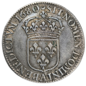 Louis XIV, demi-écu à la cravate, 2ème émission 1680 Paris
