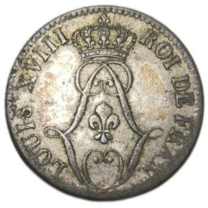 Louis XVIII, 10 centimes Guyane française 1818 Paris