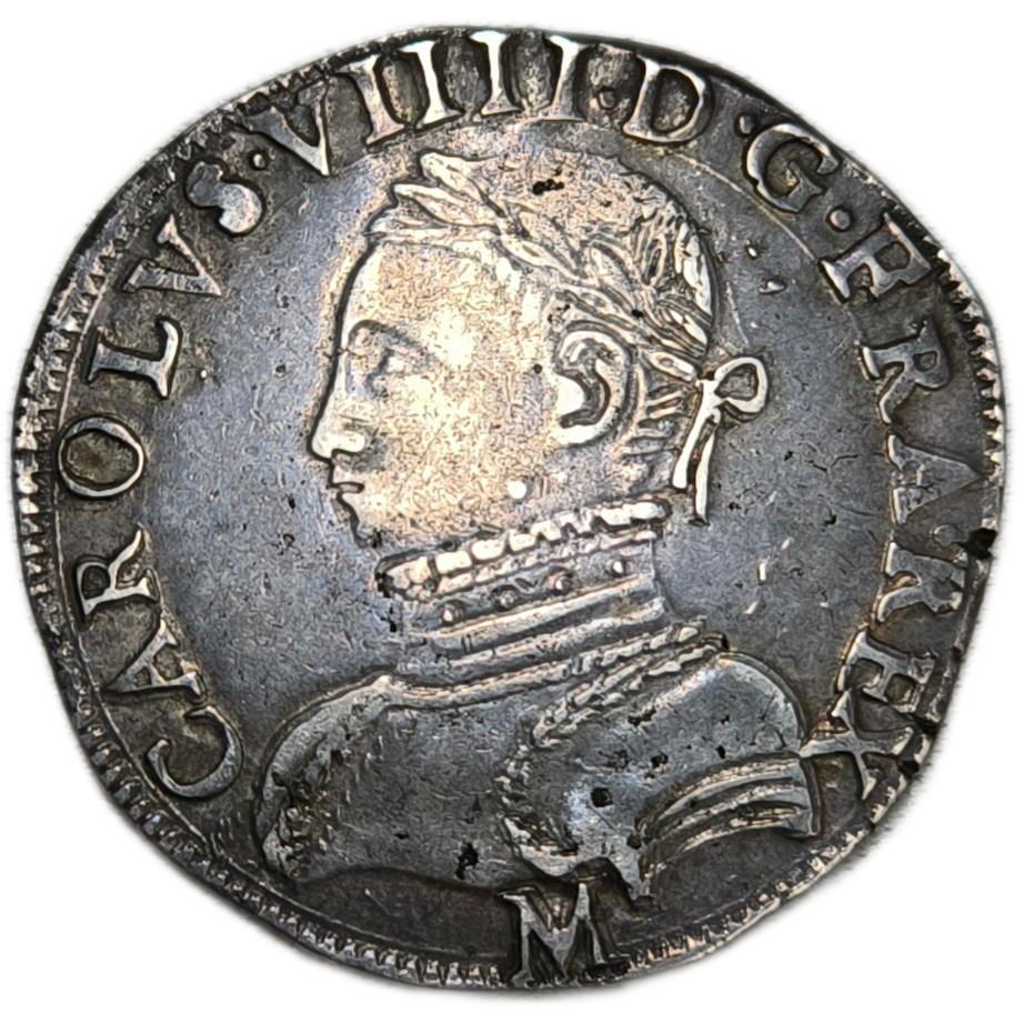 Charles IX, teston, 2ème type 1570 Toulouse