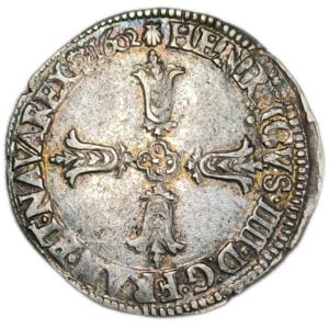 Henri IV, huitième d’écu à la croix feuillue 1602 Toulouse