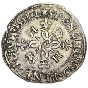 Henri II, douzain aux croissants 1552 Grenoble