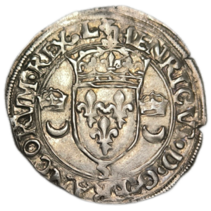 Henri II, douzain aux croissants 1552 Grenoble