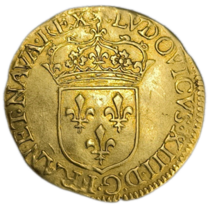 Louis XIII, écu d’or au soleil 1637 Paris