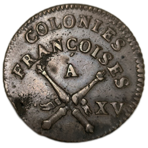 Louis XV, 1 sol des colonies françoises 1767 Paris