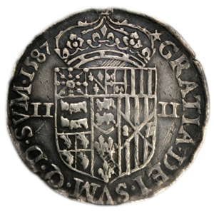 Royaume de Navarre / Béarn, Henri III de Navarre, II de Béarn, quart d&rsquo;écu 1587 Pau