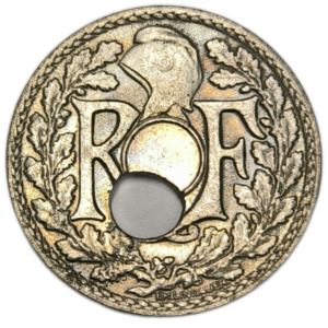 IIIème République, 10 centimes Lindauer trou décentré 1937 Paris