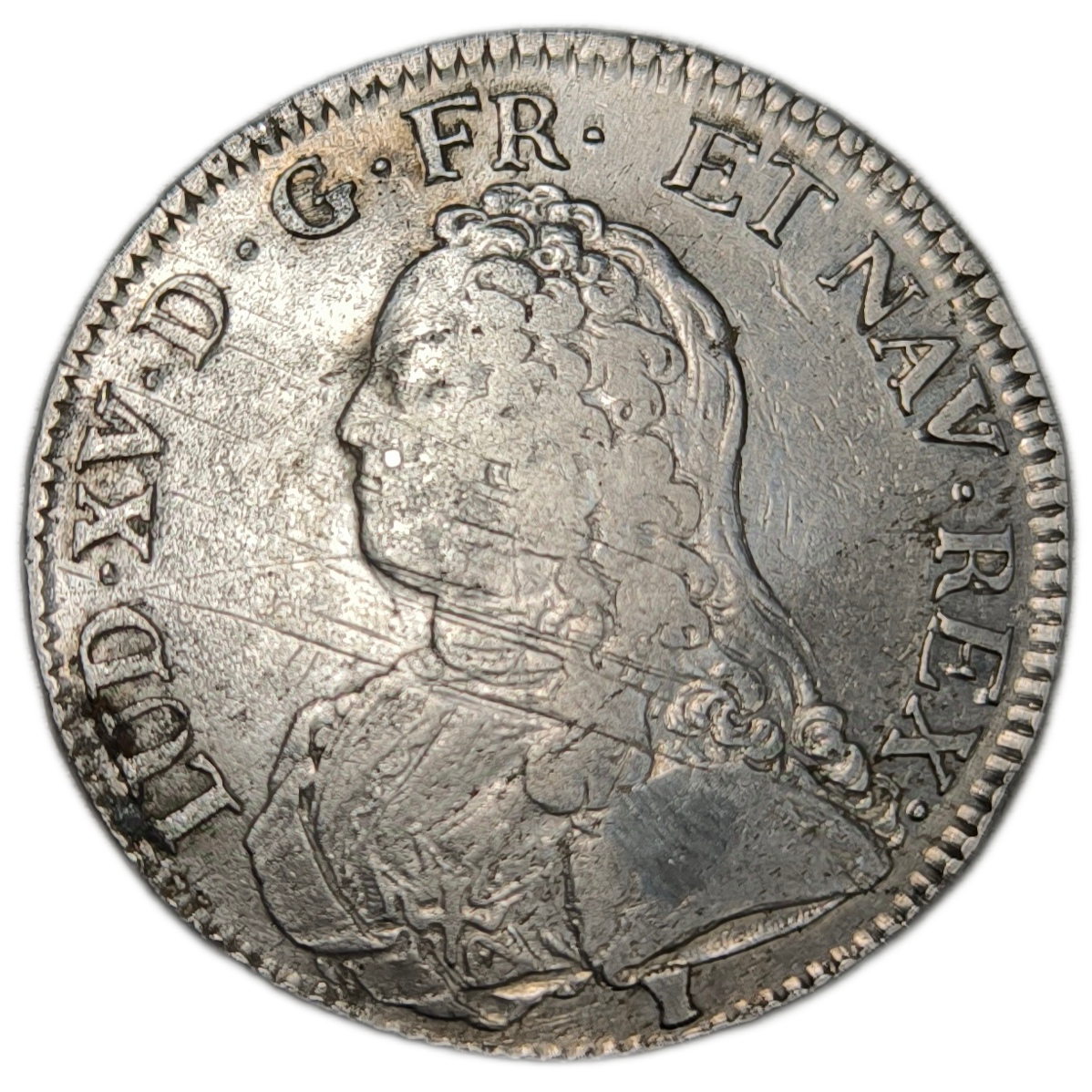 Louis XV, écu aux branches d'olivier 1731 Rennes