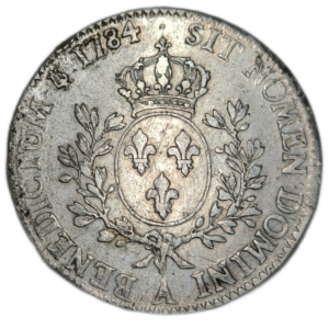 Louis XVI, écu aux branches d&rsquo;olivier 1784 Paris