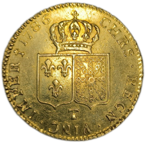Louis XVI, double louis d&rsquo;or à la tête nue 1786 Nantes