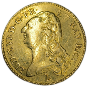 Louis XVI, double louis d’or à la tête nue 1786 Nantes