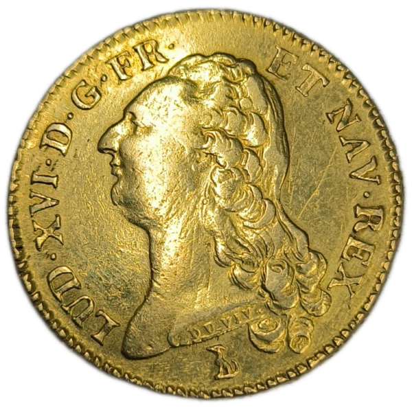 Louis XVI, double louis d'or à la tête nue 1786 Nantes