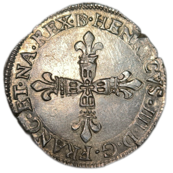 Henri IV, quart d'écu de Béarn 1597 Morlaàs