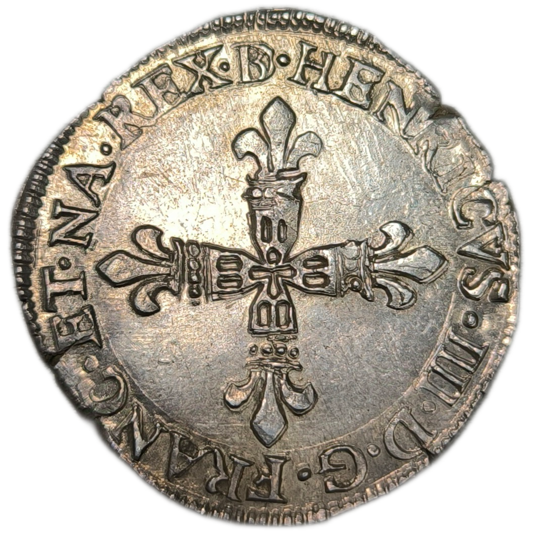 Henri IV, quart d'écu de Béarn 1597 Morlaàs