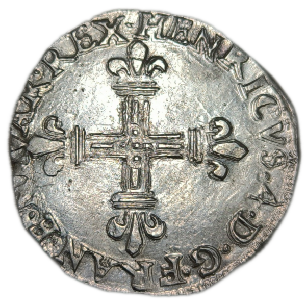 Henri IV, quart d'écu de Navarre 1598 Saint-Palais