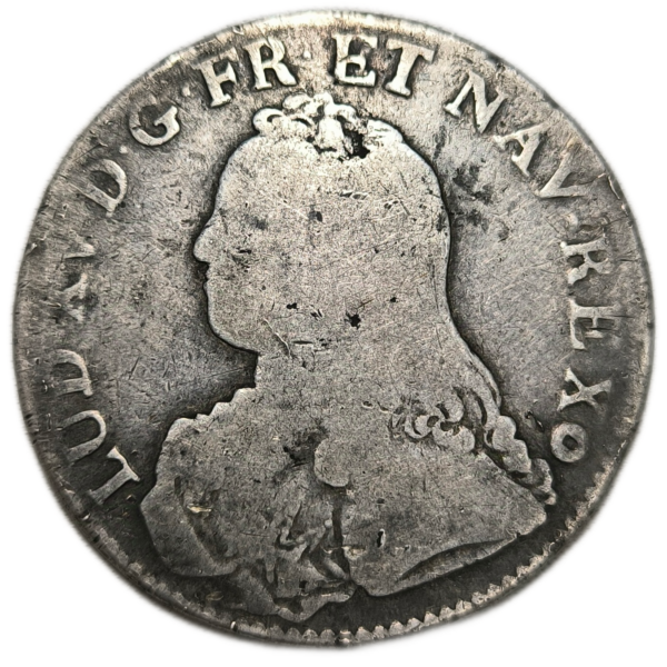 Louis XV, écu aux branches d'olivier 1726 Metz