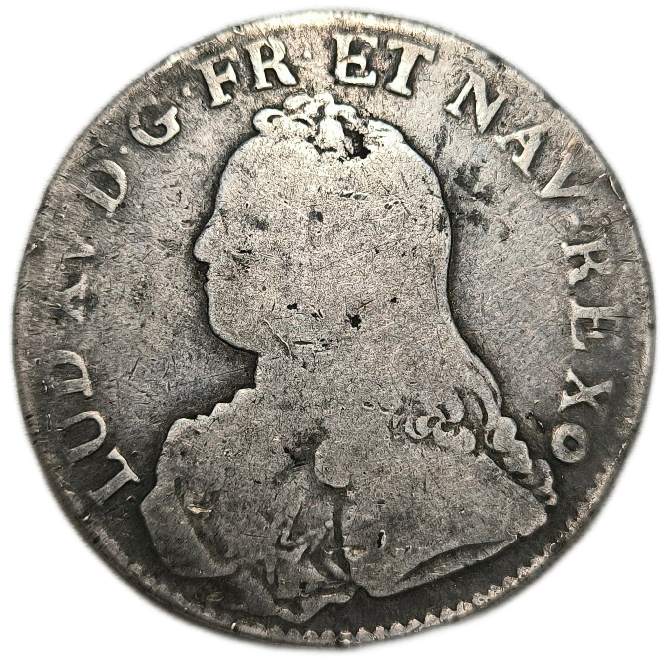 Louis XV, écu aux branches d'olivier 1726 Metz