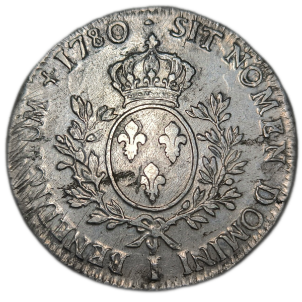 Louis XVI, écu aux branches d'olivier 1780 Limoges