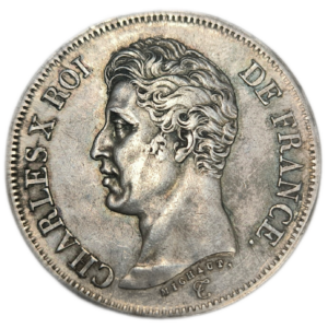 Charles X, 5 francs, 1er type 1826 Lyon