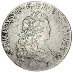 Louis XV, tiers d’écu de France, flan neuf 1721 Nantes