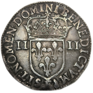 Louis XIV, quart d&rsquo;écu à la croix de face 1644 Angers