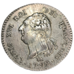 Constitution, 30 sols au génie, type François 1792 Paris