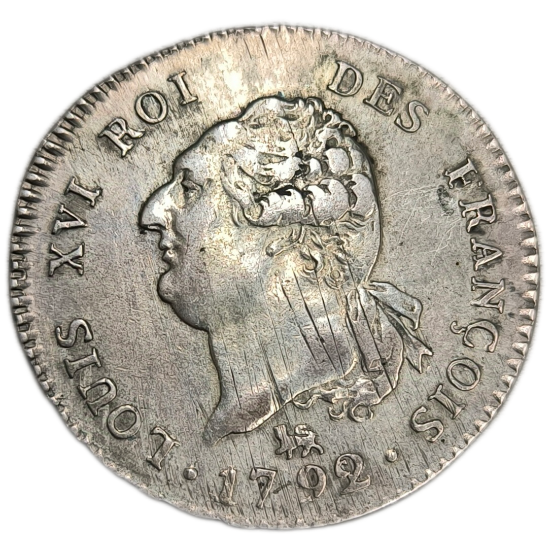 Constitution, 30 sols au génie, type François 1792 Paris