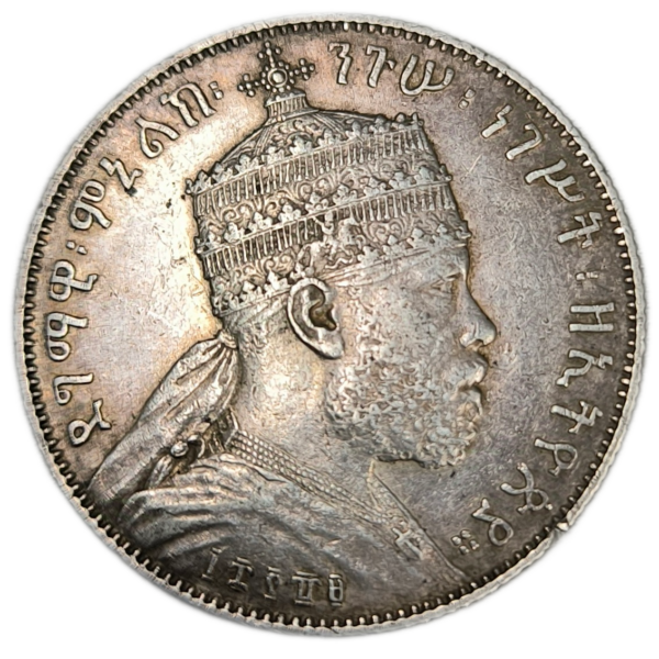 Menelik II, 1/2 birr 1897 Paris