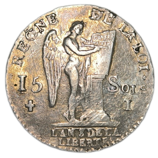 Constitution, 15 sols au génie, type François 1791 Limoges
