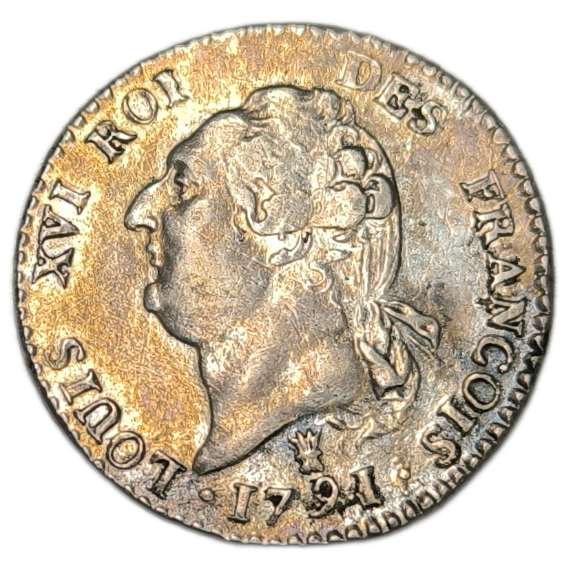 Constitution, 15 sols au génie, type François 1791 Limoges