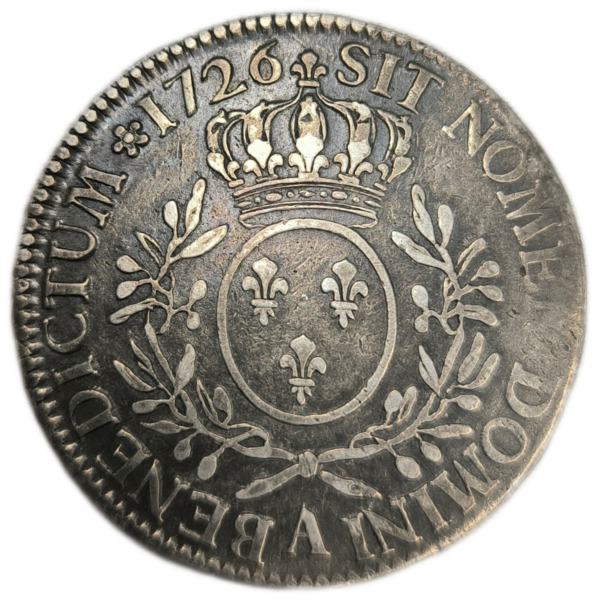 Louis XV, écu aux branches d'olivier 1726 Paris