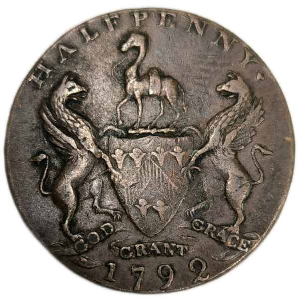 Jeton, Royaume-Uni, 1/2 penny, East India House 1792