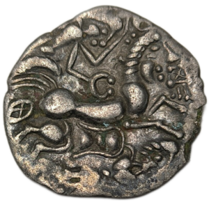 Aulerques Diablintes (Région de Jublains), statère de billon à la situle