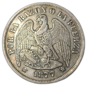 République du Chili, 1 peso condor 1877 Santiago