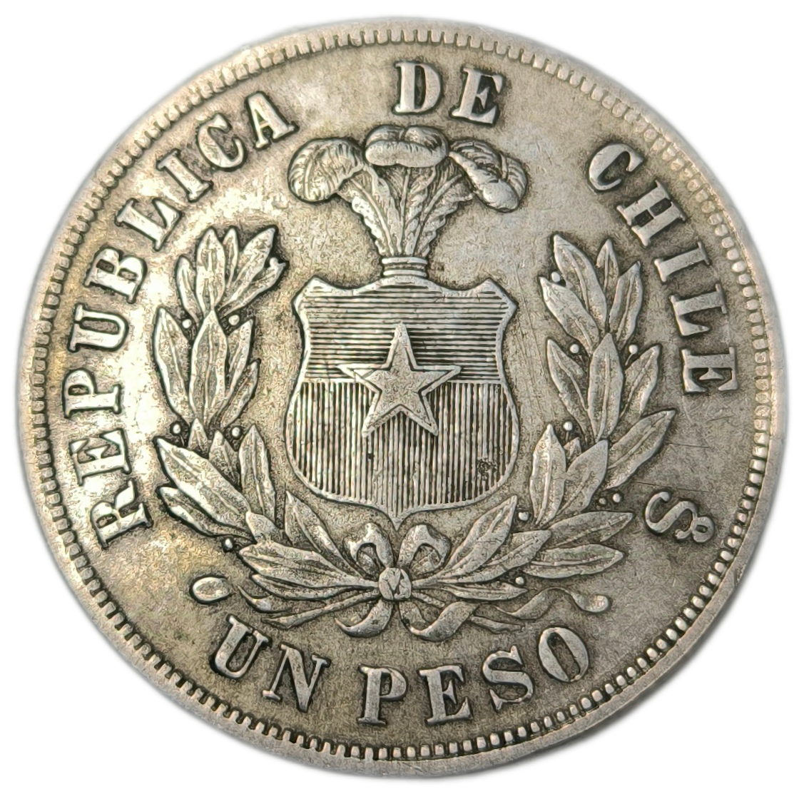 République du Chili, 1 peso condor 1877 Santiago