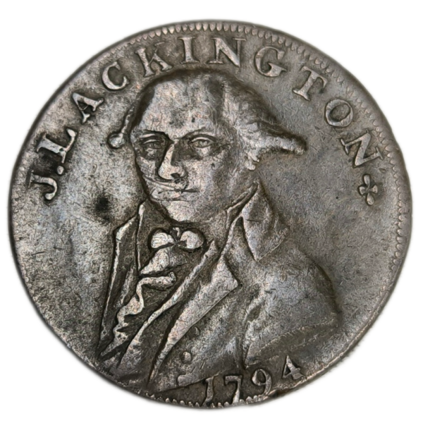 Jeton, Royaume-Uni, 1/2 penny, J. Lackington 1794