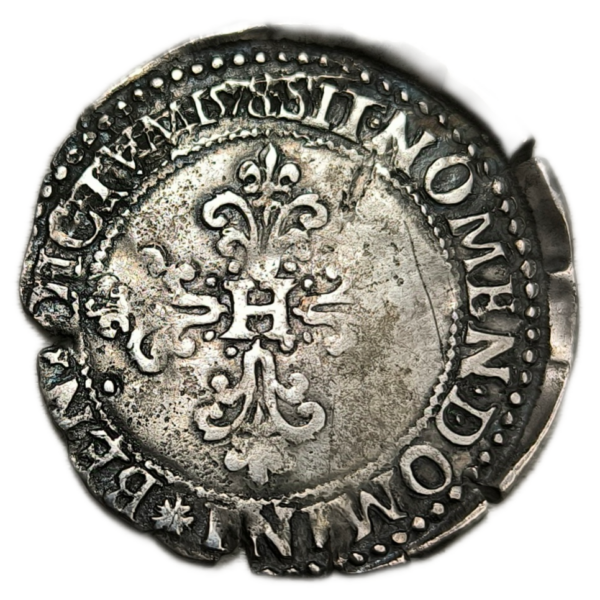 Henri III, quart de franc au col fraisé 1578 Nantes