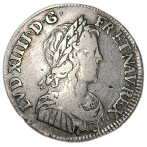 Louis XIV, quart d’écu à la mèche longue 1654 Aix-en-Provence