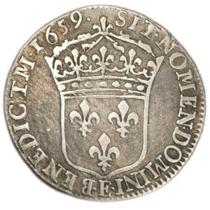 Louis XIV, douzième d’écu à la mèche longue 1659 Tours