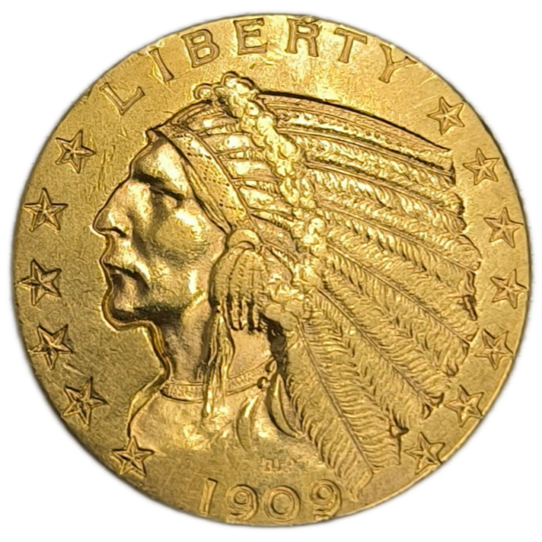 Etats-Unis d'Amérique, 5 dollars tête d'indien 1909 Philadelphie