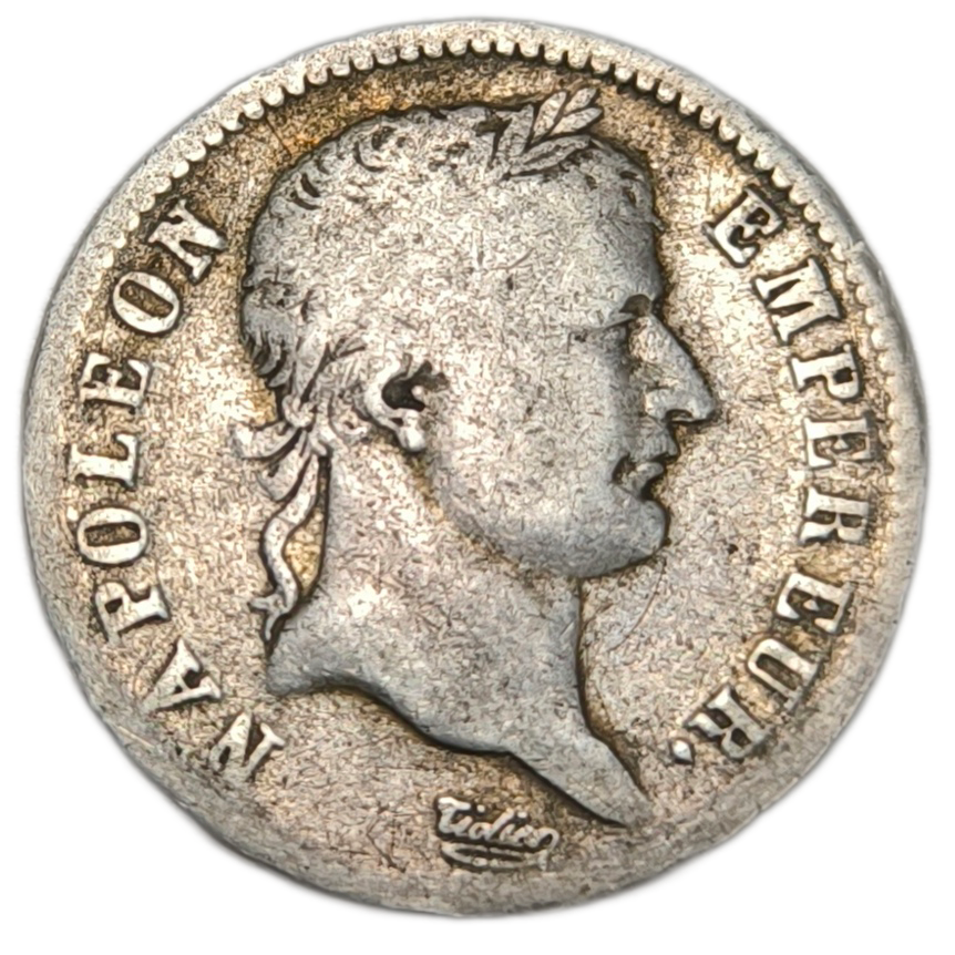 Napoléon 1er, 1 franc, tête laurée, empire français 1813 Paris