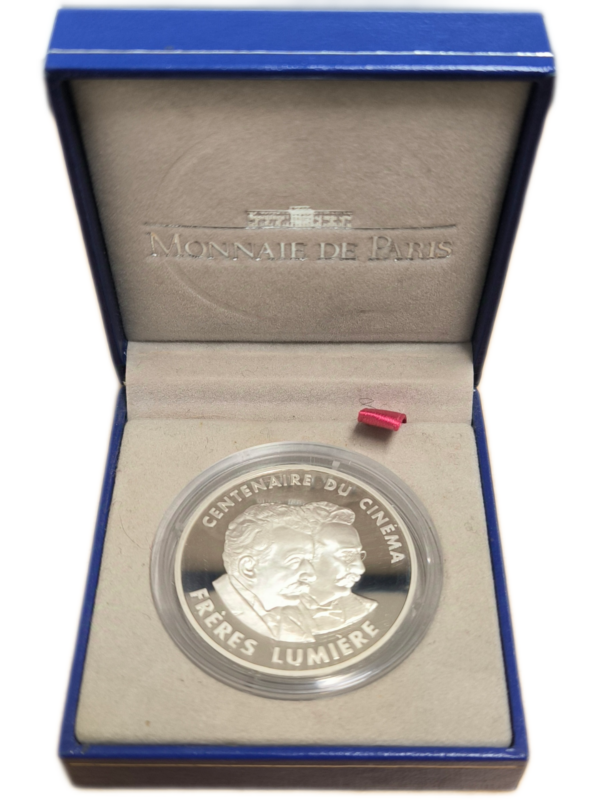 Monnaie de Paris, centenaire du cinéma, 100 francs frères Lumière, BE 1995
