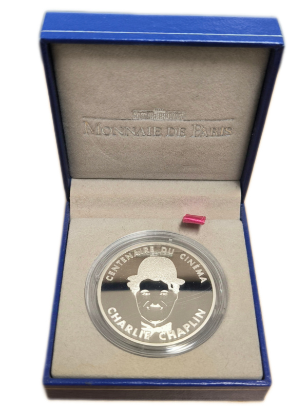 Monnaie de Paris, centenaire du cinéma, 100 francs Charlie Chaplin, BE 1995