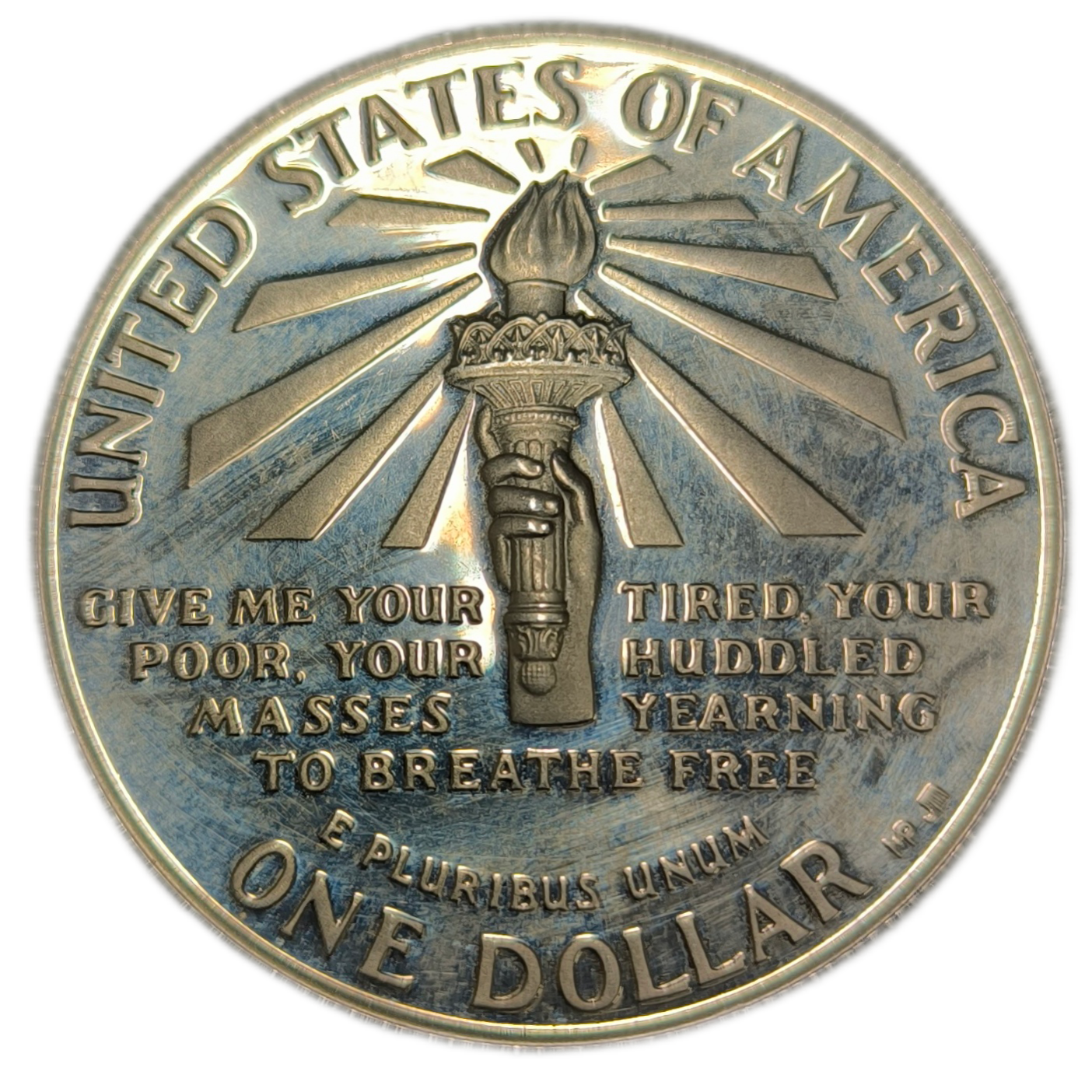 Etats-unis d'Amérique, 1 dollar statue de la liberté, Ellis Island 1986 Philadelphie