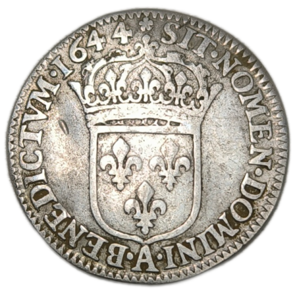 Louis XIV, douzième d'écu à la mèche courte 1644 Paris