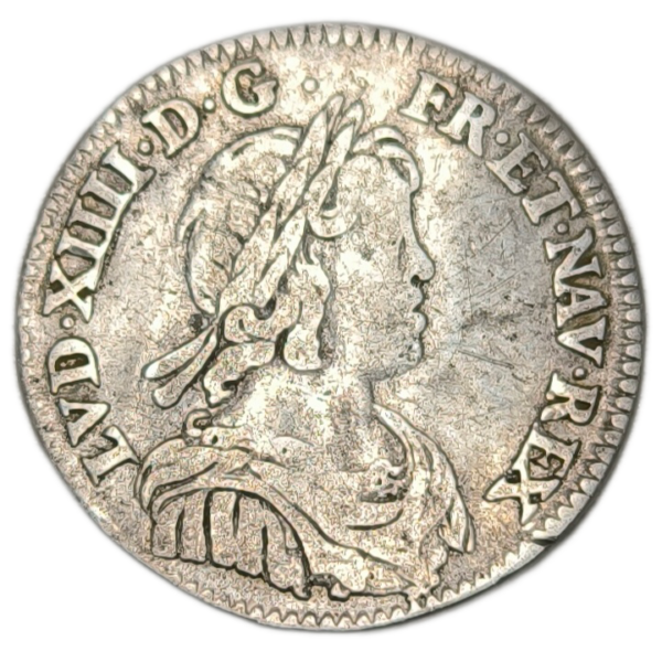 Louis XIV, douzième d'écu à la mèche courte 1644 Paris